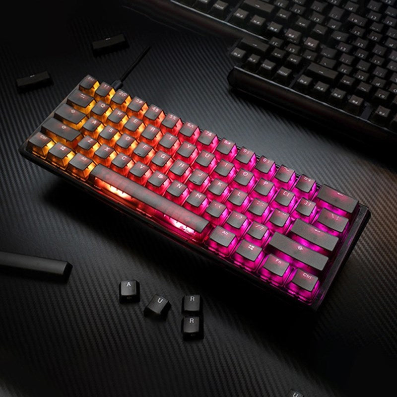 Ducky One 3 Mini Hot-Swap Wired RGB Mechanical Gaming Keyboard Blue Switch (Arabic Layout) - Aura Black
