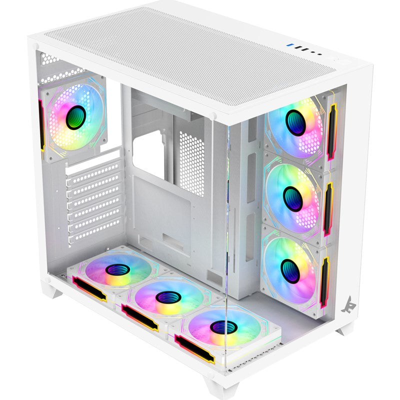 SHARX PROFIN ATX Mid-Tower Gaming PC Case - White