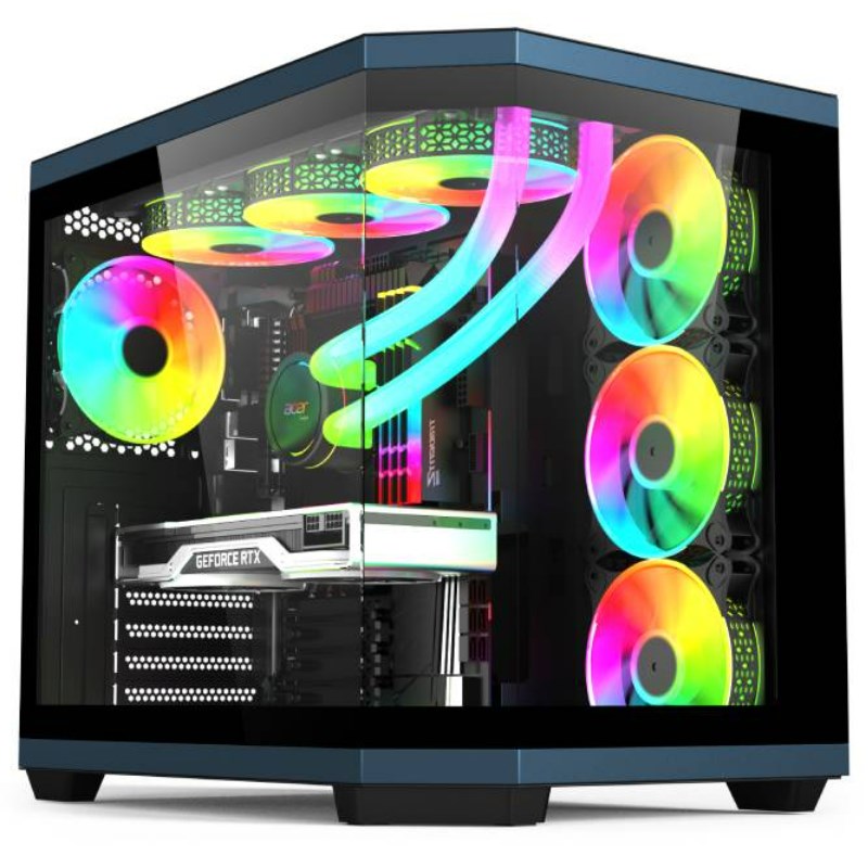 Acer V950 Tempered Glass ATX Mid Tower Gaming PC Case - Black