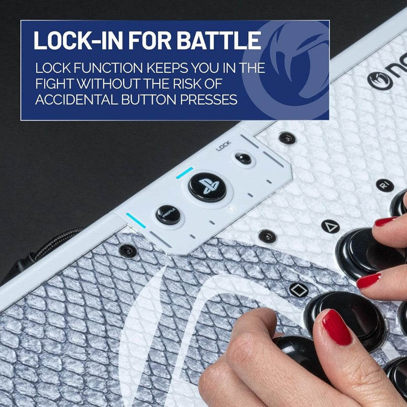 NACON Daija Wired Arcade Joystick Controller Officially Licensed for PlayStation PS5, PS4 and PC - White