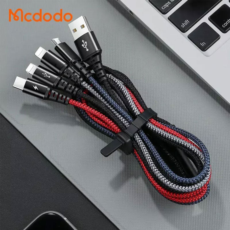 Mcdodo 4 in 1 Charging Cable ( 2 Lightning + Micro + Type-C )
