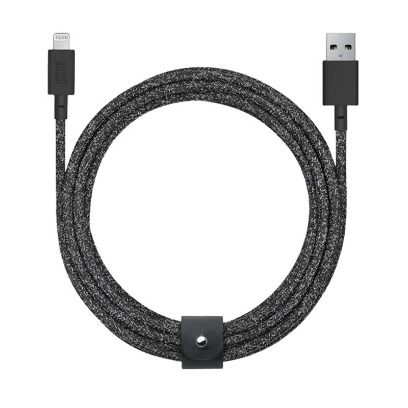 Native Union Belt Cable XL - USB A to Lightning 3 M, Cosmos Black