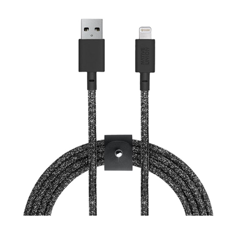 Native Union Belt Cable XL - USB A to Lightning 3 M, Cosmos Black
