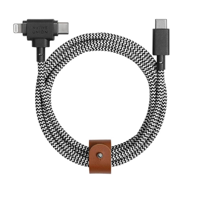 Native Union Belt Cable Duo Type C-C-Lightning 1.8 M, Cosmos Black