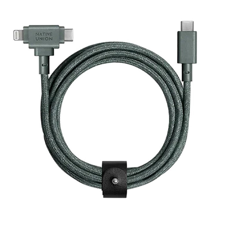Native Union Belt Cable Duo Type C-C-Lightning 1.8 M, Cosmos Black