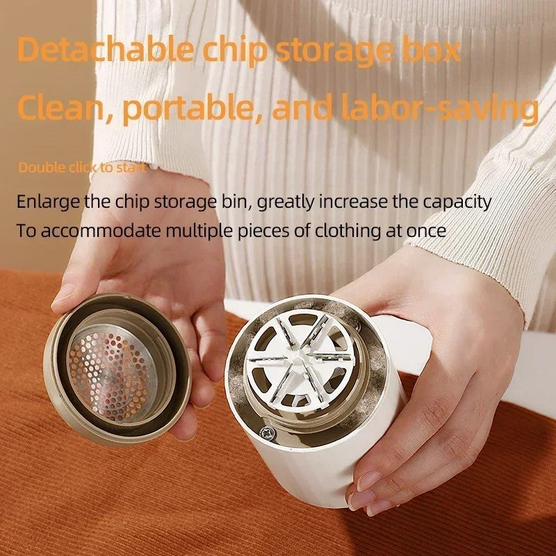 Portable USB Rechargeable Electric Lint Remover & Fabric Shaver for Clothes - Natural