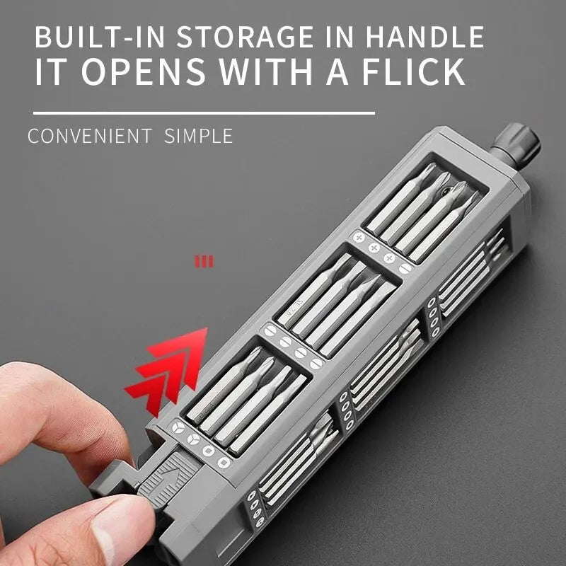 44 in 1 Precision Magnetic Screwdriver Kit with Dismountable Mini Tool Case - Grey