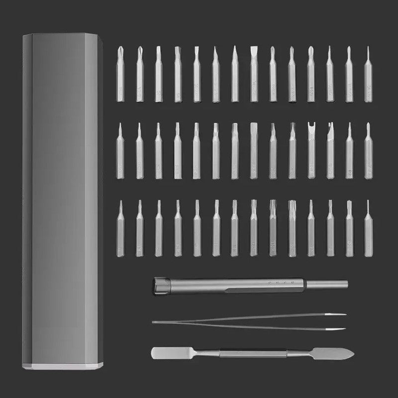 44 in 1 Precision Magnetic Screwdriver Kit with Dismountable Mini Tool Case - Grey