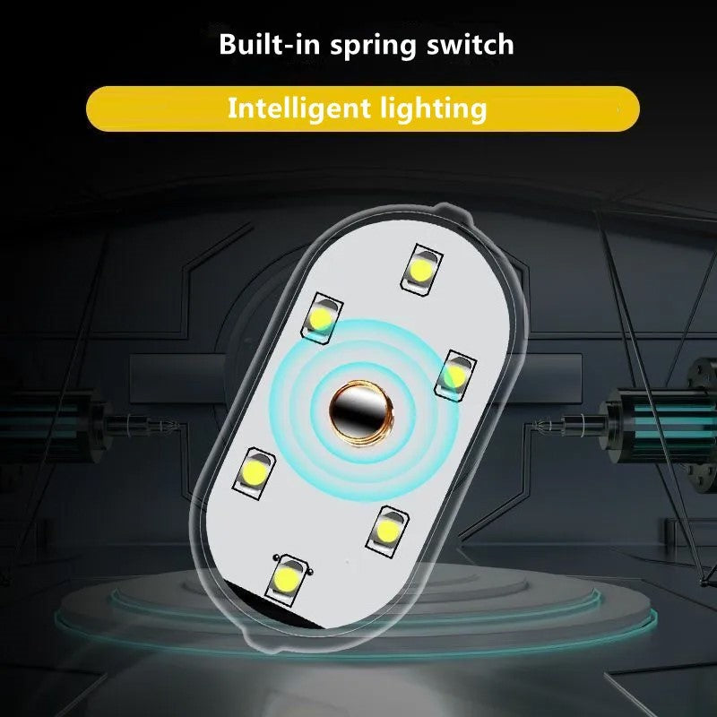 Touch Activated 2PCS Car Atmosphere Light & Charging LED Reading Light - Transparent