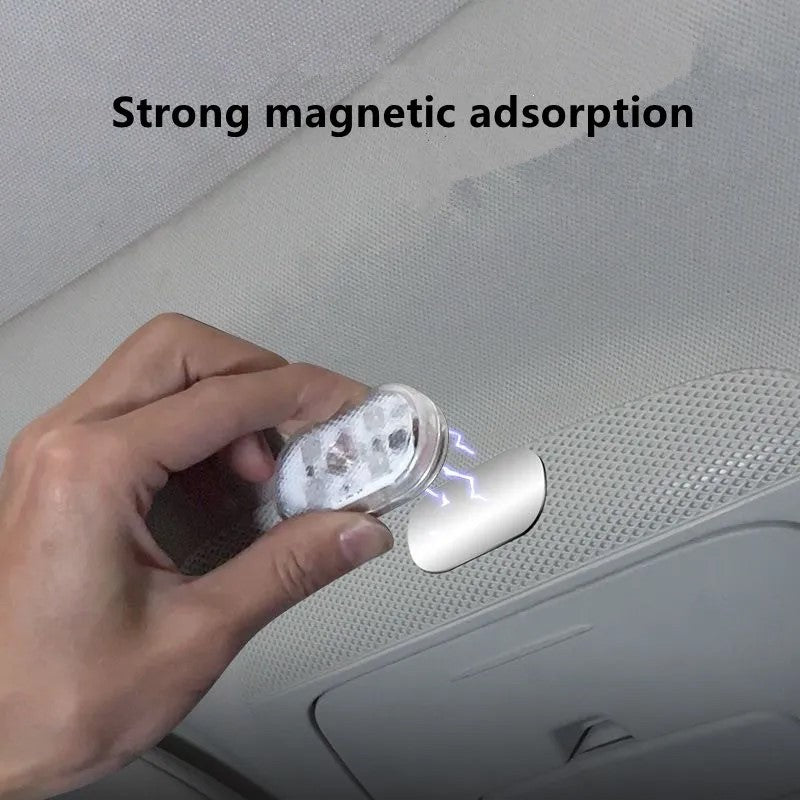 Touch Activated 2PCS Car Atmosphere Light & Charging LED Reading Light - Transparent