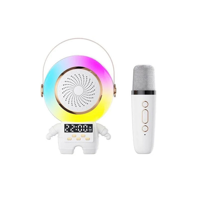 Asto Portable Rechargeable Mini Speaker with Mic and Digital Clock