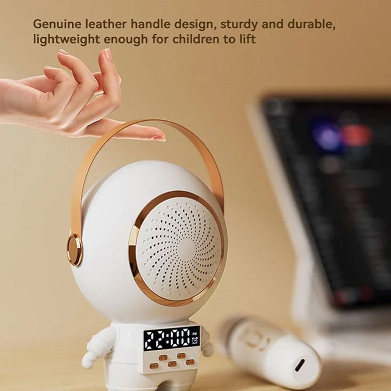 Asto Portable Rechargeable Mini Speaker with Mic and Digital Clock