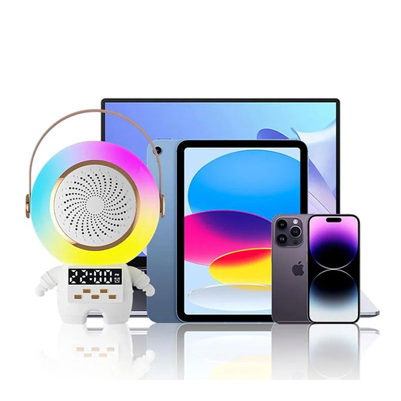 Asto Portable Rechargeable Mini Speaker with Mic and Digital Clock
