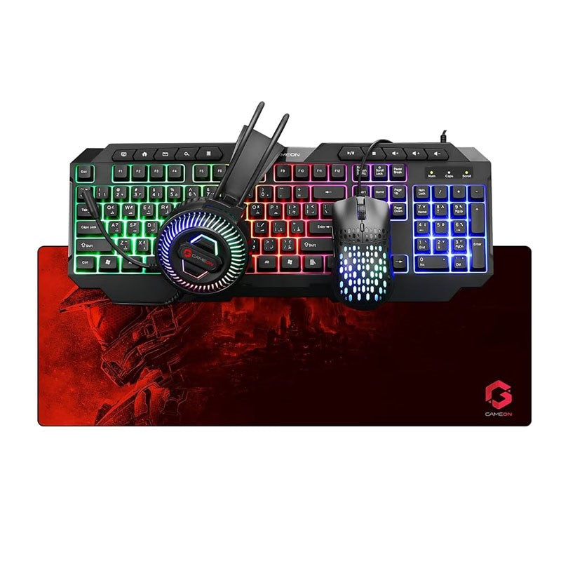 GAMEON CYPHER XL All-In-One Bundle (Keyboard, Headset, Mouse & Mousepad) with Free 5 in 1 MultiFunctional Cleaning Kit