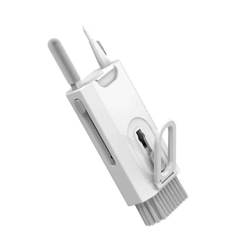 8 in 1 Airpods Cleaner, Cleaning Kit with Keyboard Brush, Earphones Cleaning Pen, Screen Cleaner, and Keycap Puller - White