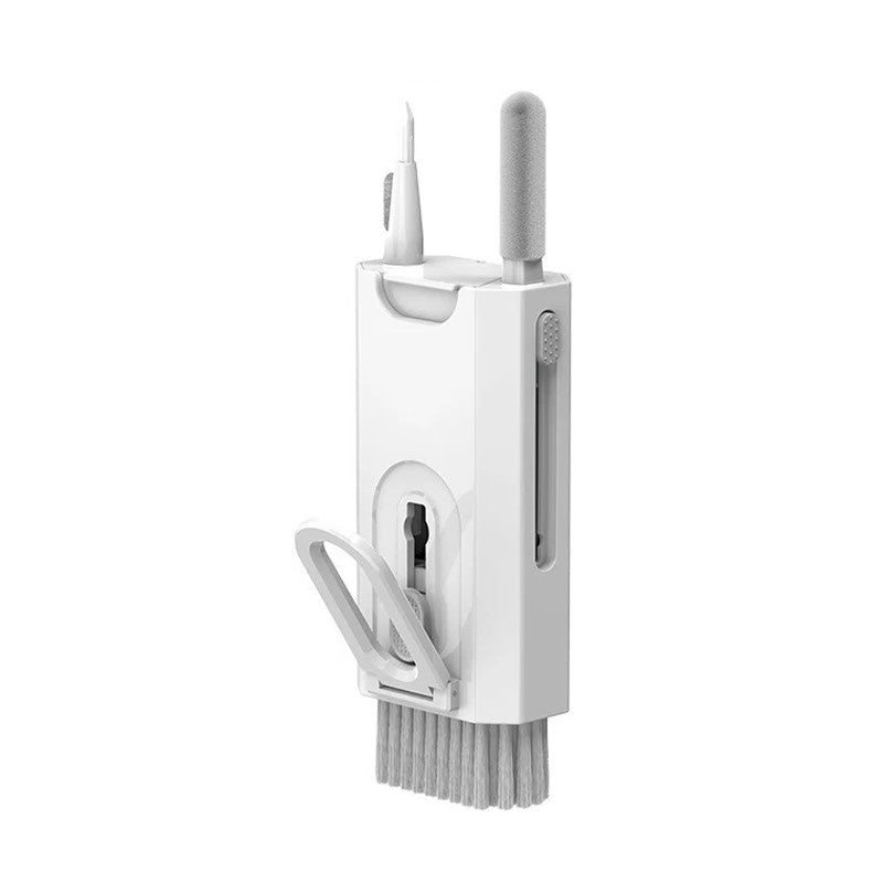 8 in 1 Airpods Cleaner, Cleaning Kit with Keyboard Brush, Earphones Cleaning Pen, Screen Cleaner, and Keycap Puller - White