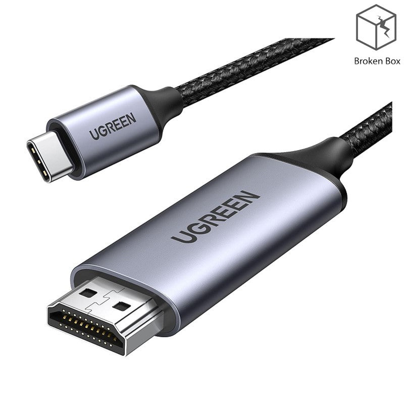Ugreen USB-C to HDMI Cable for Home Office 6.6 ft, Braided Type-C to HDMI Cable 4K@60Hz Thunderbolt 4/3 to HDMI - Open Box
