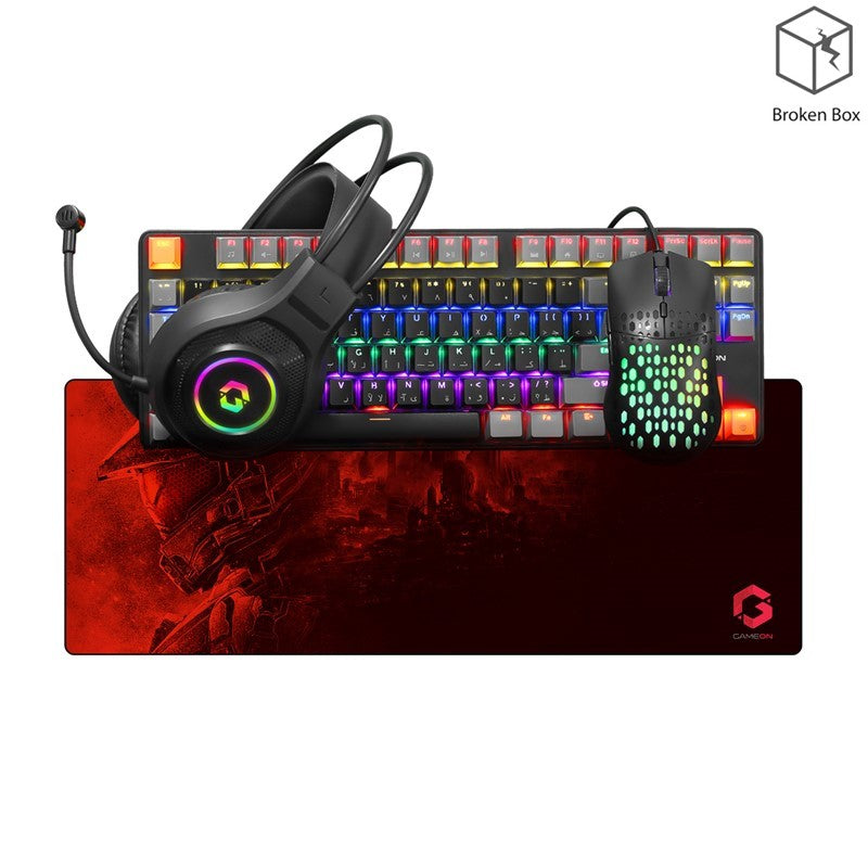 GAMEON VIPER X All-In-One Bundle (Mechanical Keyboard, Headset, Mouse & Mousepad) - Open Box
