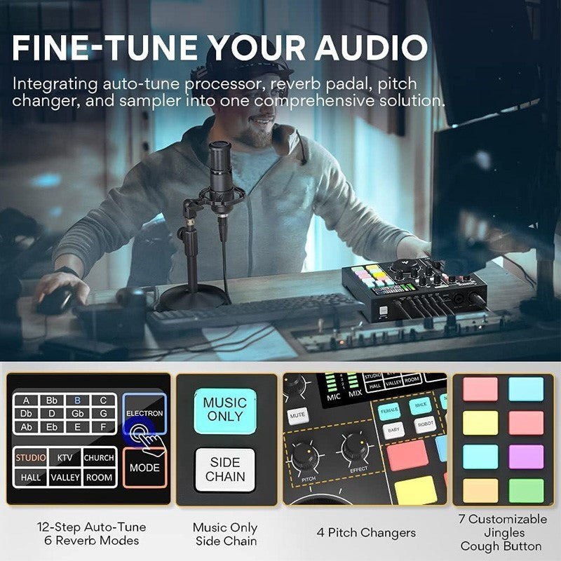 Maonocaster AM100 All-In-One Podcast Production Studio - Black - Open Box