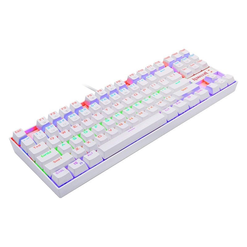 Redragon KUMARA Mechanical Wired Mechanical Gaming Keyboard (Red Switch) - White - Open Box