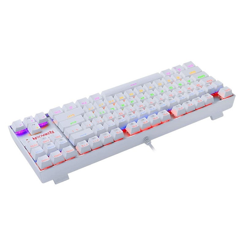 Redragon KUMARA Mechanical Wired Mechanical Gaming Keyboard (Red Switch) - White - Open Box