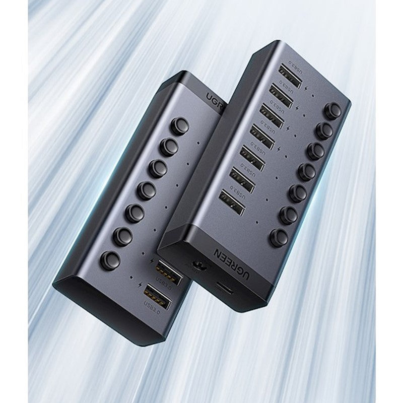 Ugreen USB 3.0 7-Port Hub-12V2A (DC: 5.5) Power Supply (UK)