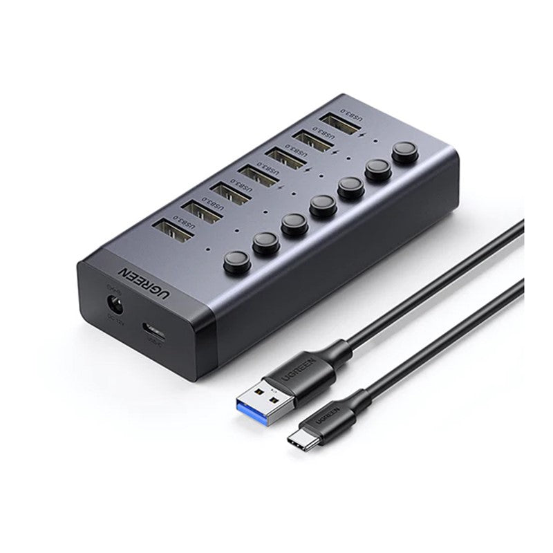 Ugreen USB 3.0 7-Port Hub-12V2A (DC: 5.5) Power Supply (UK)