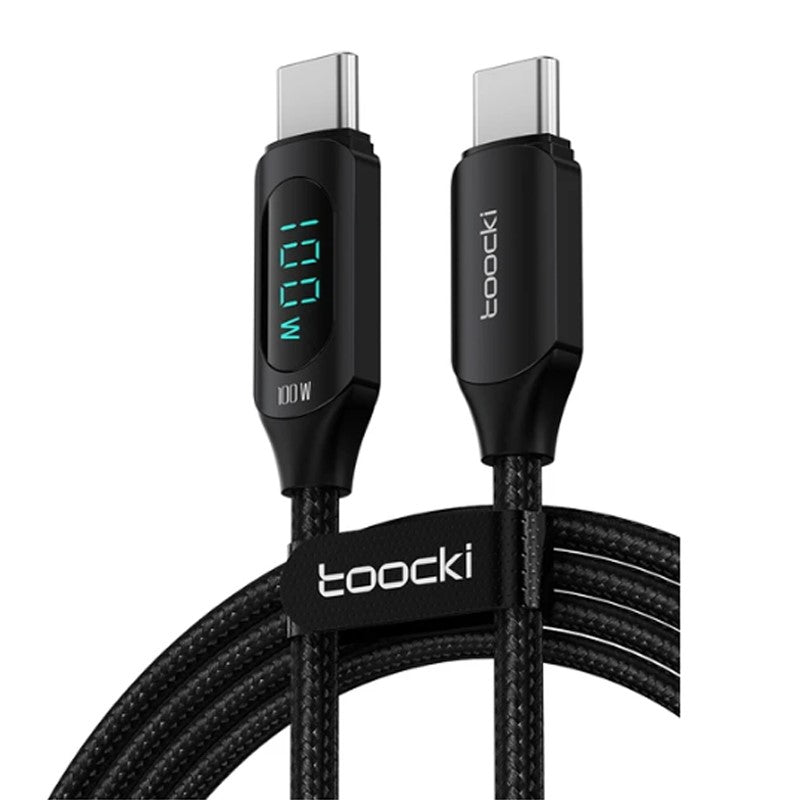 Gadgeton 100W  Type-C To Type-C Cable Fast Charging , 1 M, Black