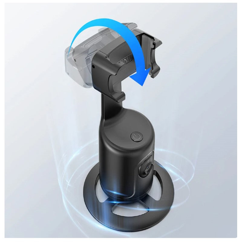Gadgeton Auto Face Tracking Tripod 360° Rotating Auto Tracking Phone Stand, Phone Camera Stand with Remote and Gesture Control