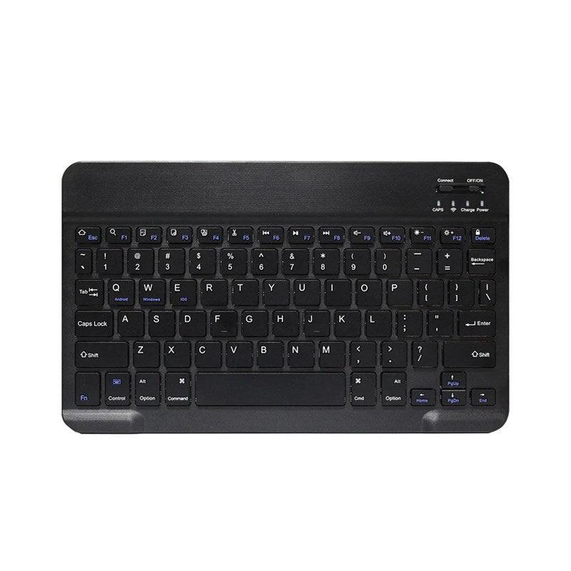 Gadgeton Rechargeable Wireless Bluetooth 10” Keyboard for Tablets, iPad, Smartphones, MacBook & Laptops (English) - Black