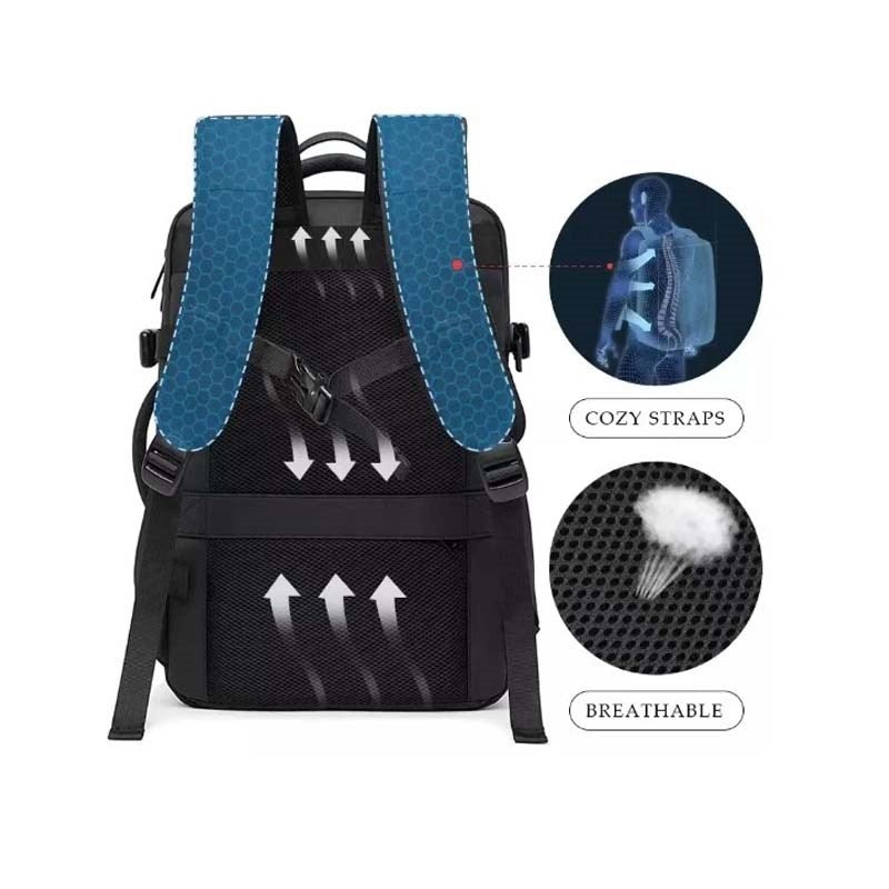 BANGE Travel Backpack Business Backpack School Expandable USB Bag Large Capacity 17.3