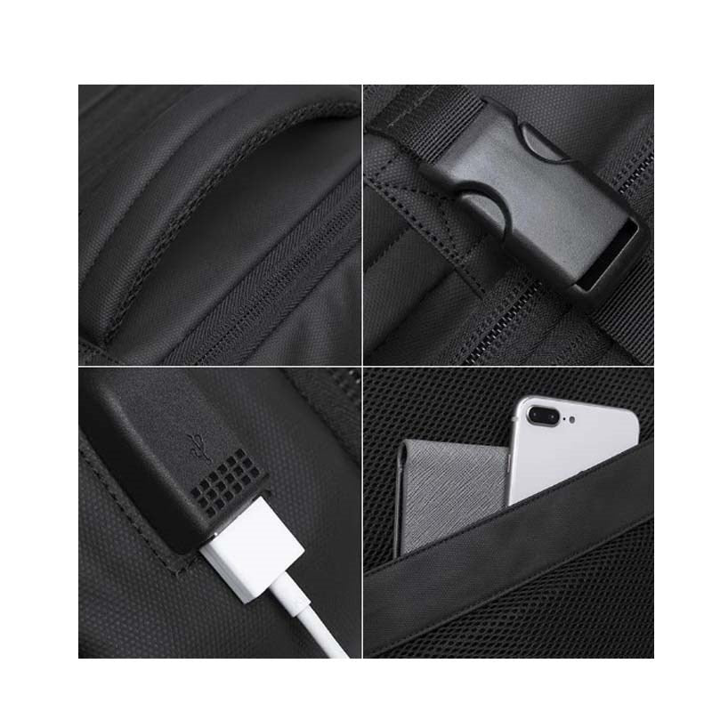BANGE Travel Backpack Business Backpack School Expandable USB Bag Large Capacity 17.3