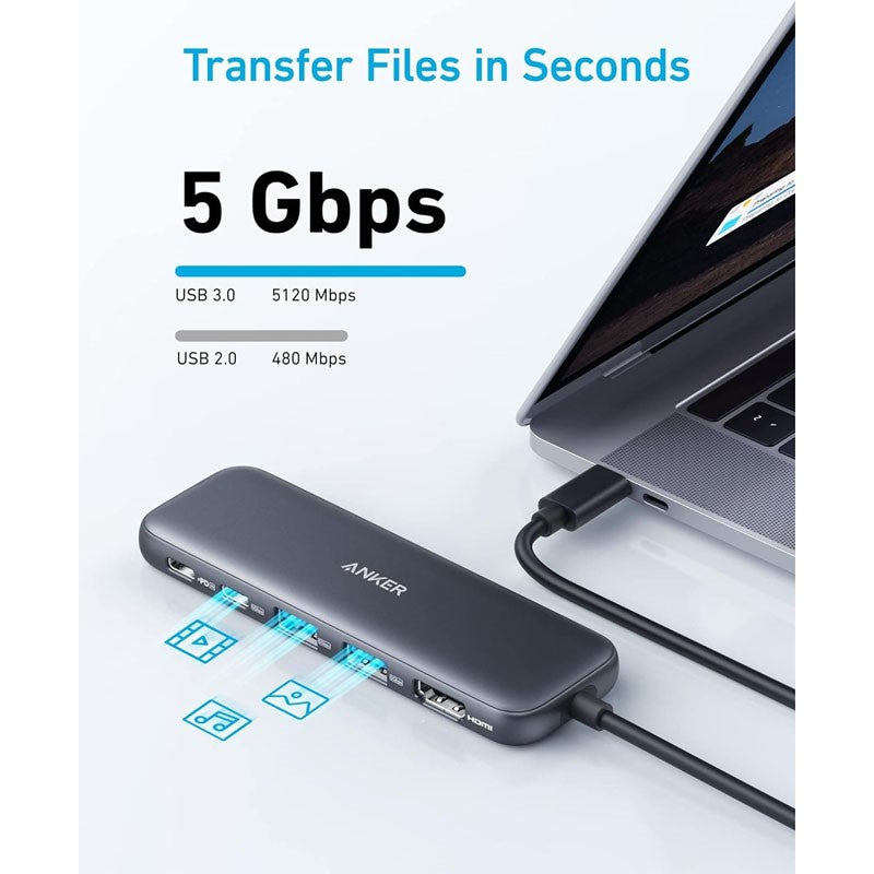Anker 332 USB-C Hub (5-in-1) - Black