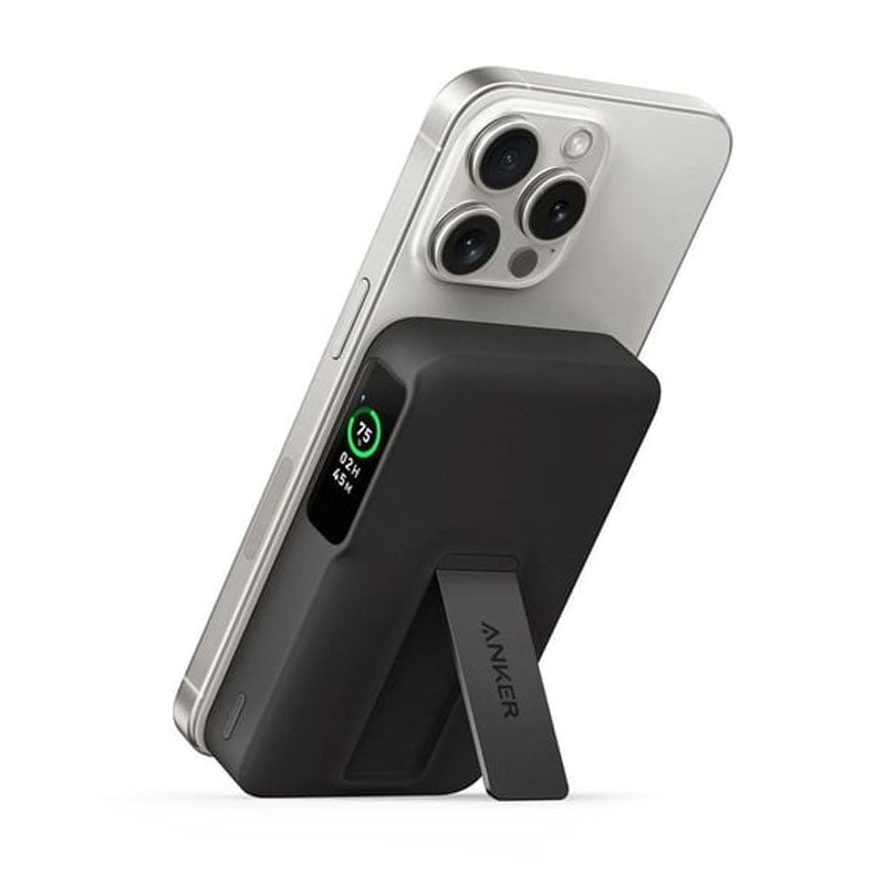 Anker MagGo Power Bank (10K) 15W Ultra-Fast Magnetic Charging with Smart Display - Black