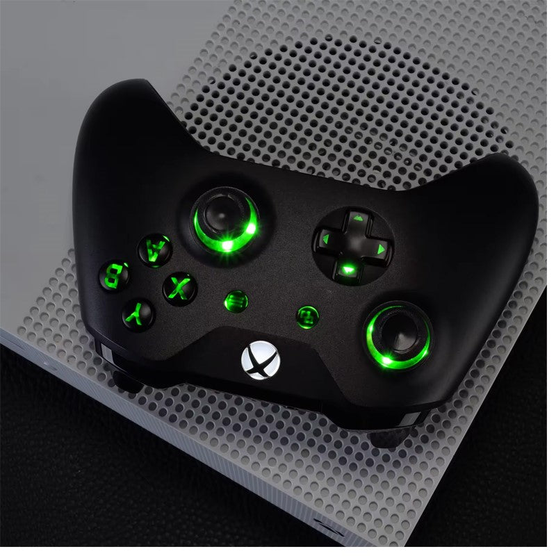 eXtremeRate LED Kit Buttons For Xbox One S Controller Full Replacement DIY Buttons Joystick Thumbstick