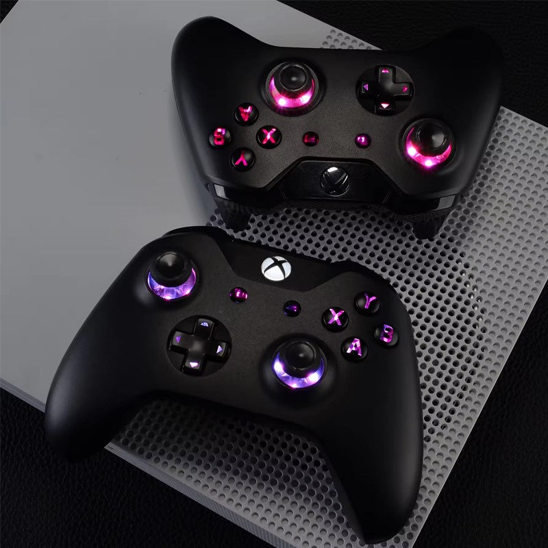 eXtremeRate LED Kit Buttons For Xbox One S Controller Full Replacement DIY Buttons Joystick Thumbstick