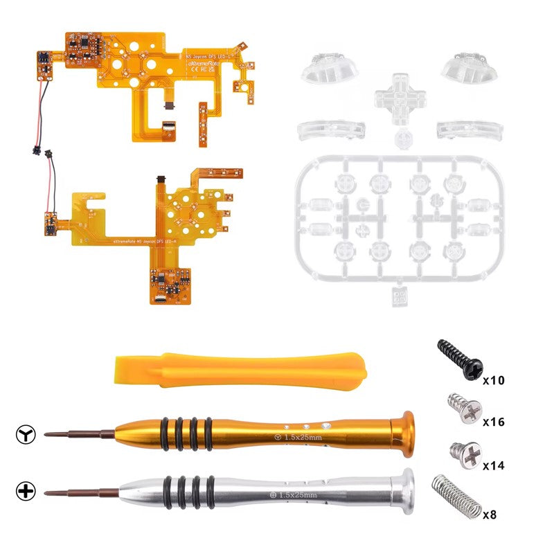 eXtremeRate 7 Colors 9 Modes Button Control DFS LED Kit Mod With Clear Buttons For NS Switch & Switch OLED Controller