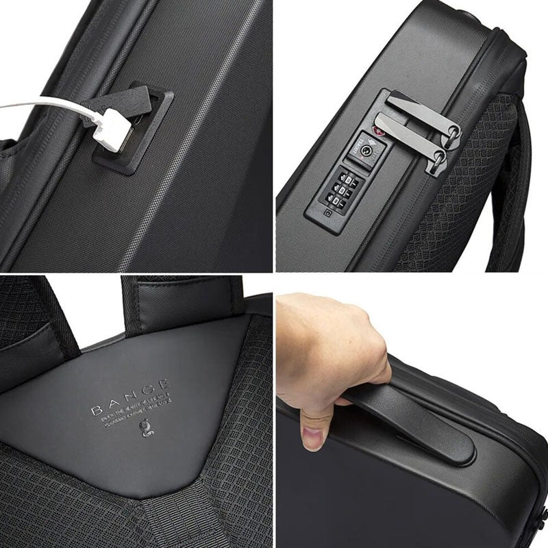 BANGE Shell Design Anti-Theft Backpack Waterproof 15.6