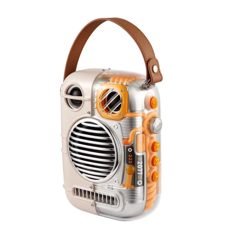 Divoom Spark-Pro Portable Bluetooth Speaker With Dual Microphone Karaoke Function - White