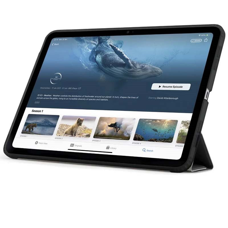 Pipetto iPad Air 11 (2024) / iPad Air 10.9 (2022/2020) Origami No3 Pencil Case, Black