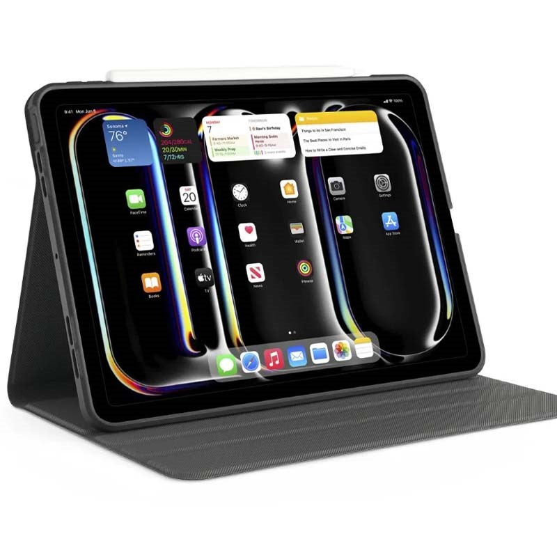 Pipetto iPad Air 13 (2024) Origami No5 Rotating Folio Case, Black