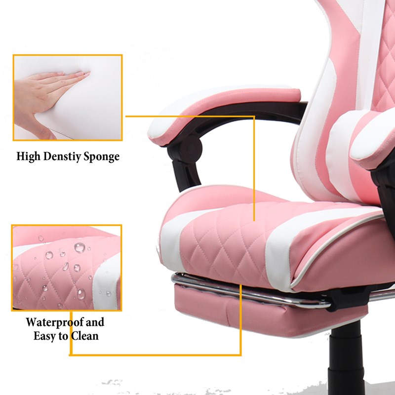 Gamax Gaming Chair Model 1-LT001L with Linkage Function Armrest & Retractable Footrest