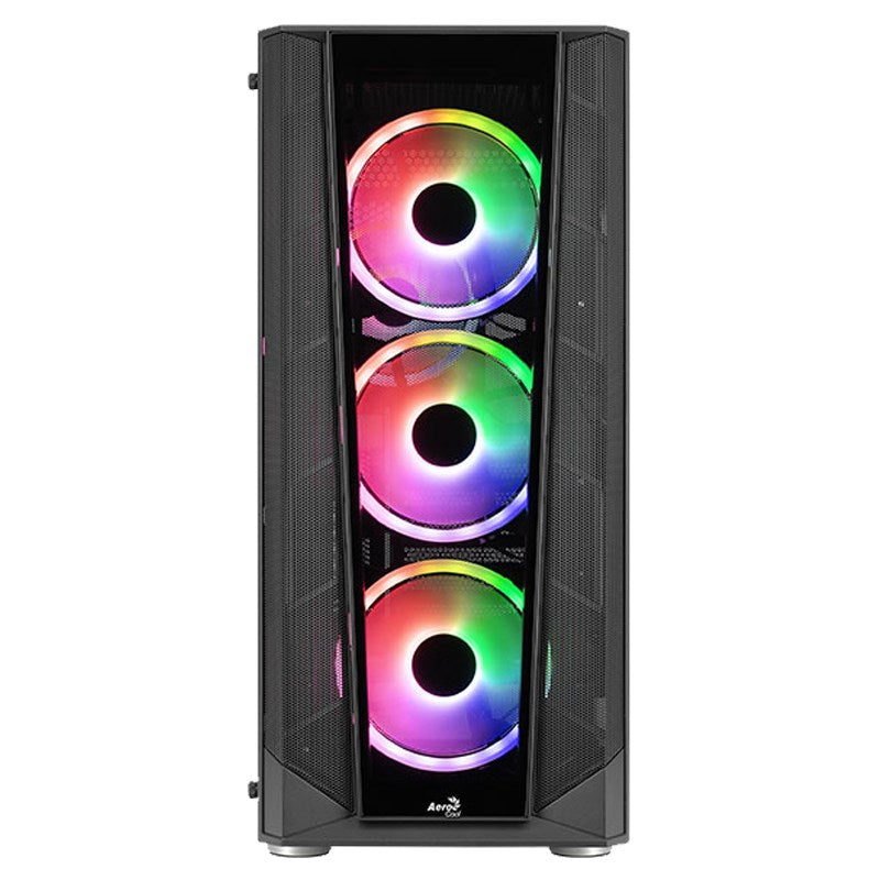 Aerocool Prism G BK V3 ARGB ATX Mid Tower Gaming PC Case - Black