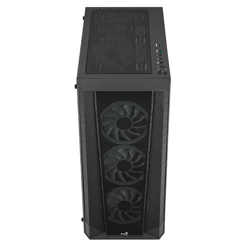 Aerocool Prism G BK V3 ARGB ATX Mid Tower Gaming PC Case - Black