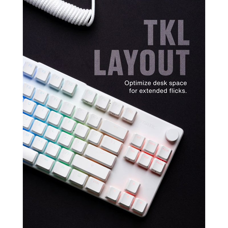 Fnatic STREAK80 LP TKL 80% Wired RGB Mechanical gaming Keyboard - White
