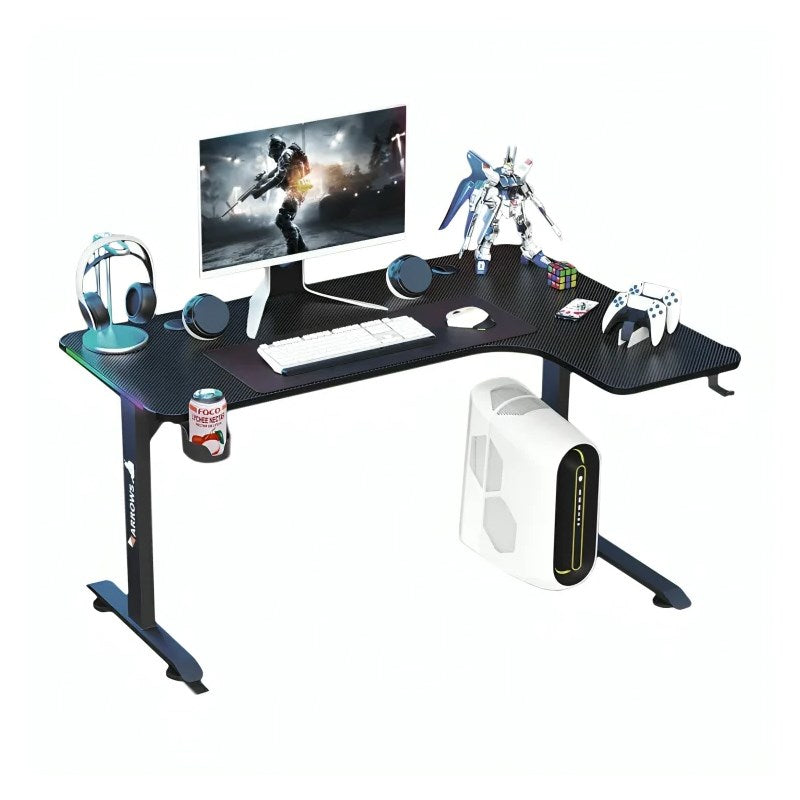 Gamer King L Corner RGB Gaming Desk with Remote Control