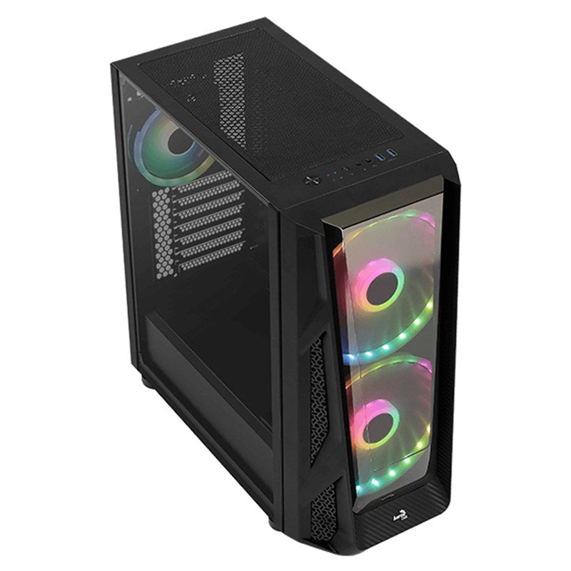 Aerocool NightHawk Duo ARGB Mid Tower Case - Black