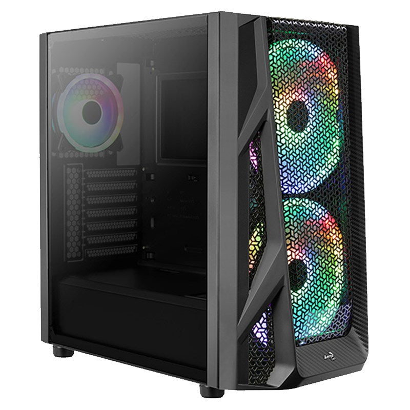 Aerocool AirHawk Duo ARGB Mid Tower Case - Black