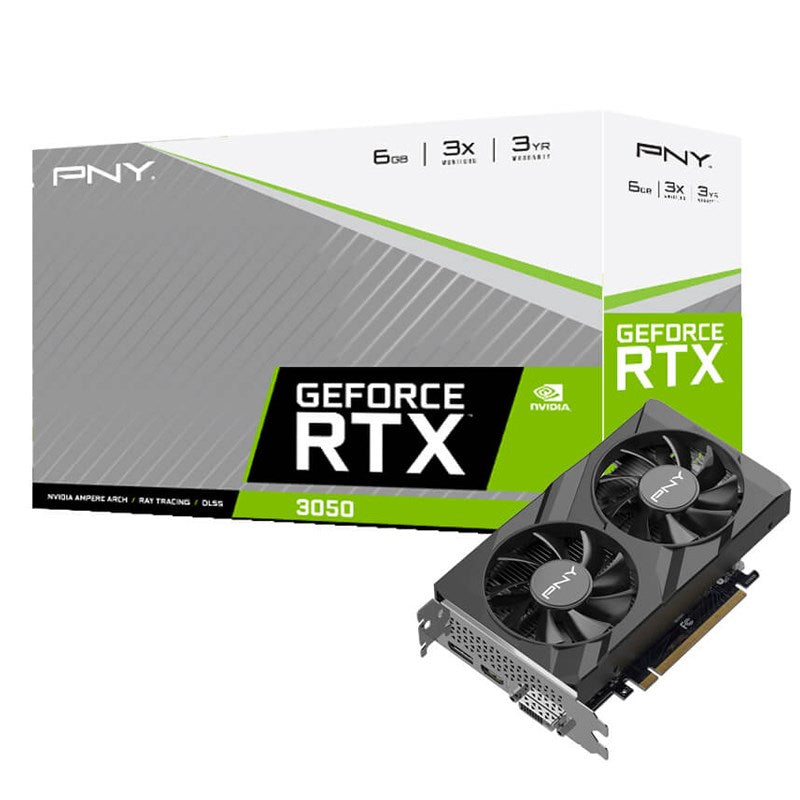 PNY GeForce RTX 3050 6GB Verto Dual Fan Gaming Graphics Card