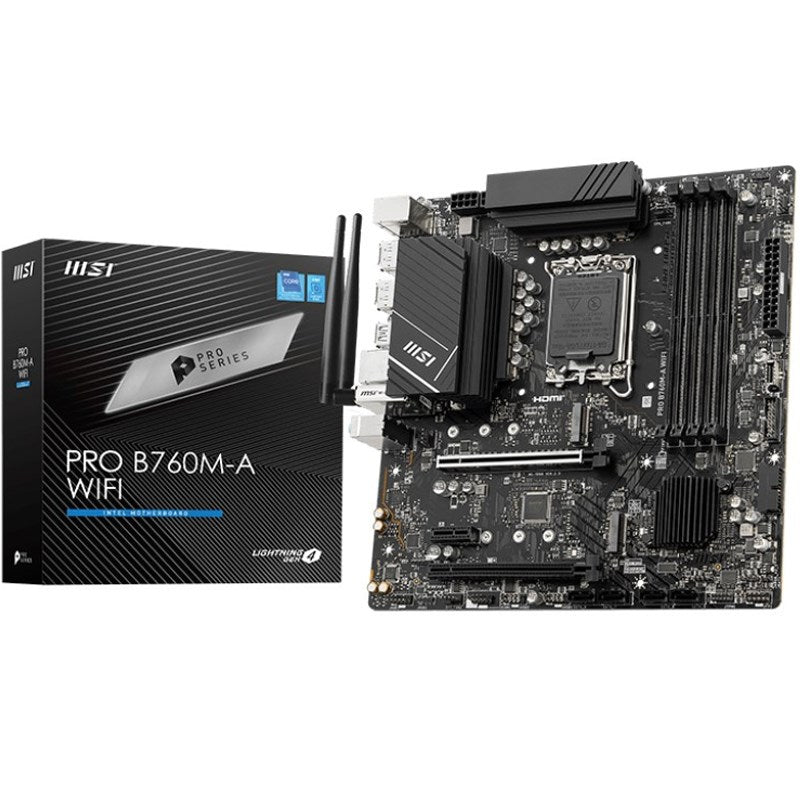 MSI PRO B760M-A WIFI DDR5 mATX Gaming Motherboard